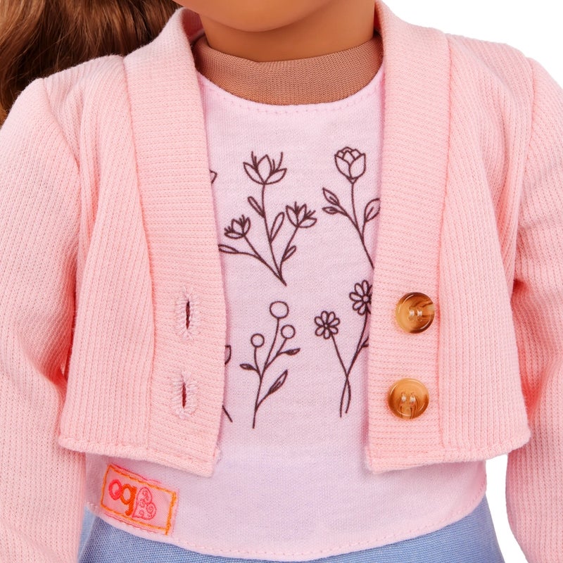 Our Generation - Country Charm Pink Sweater with Ruffle Skirt Outfit for 18 Inch Dolls - BD30542Z - Image 4